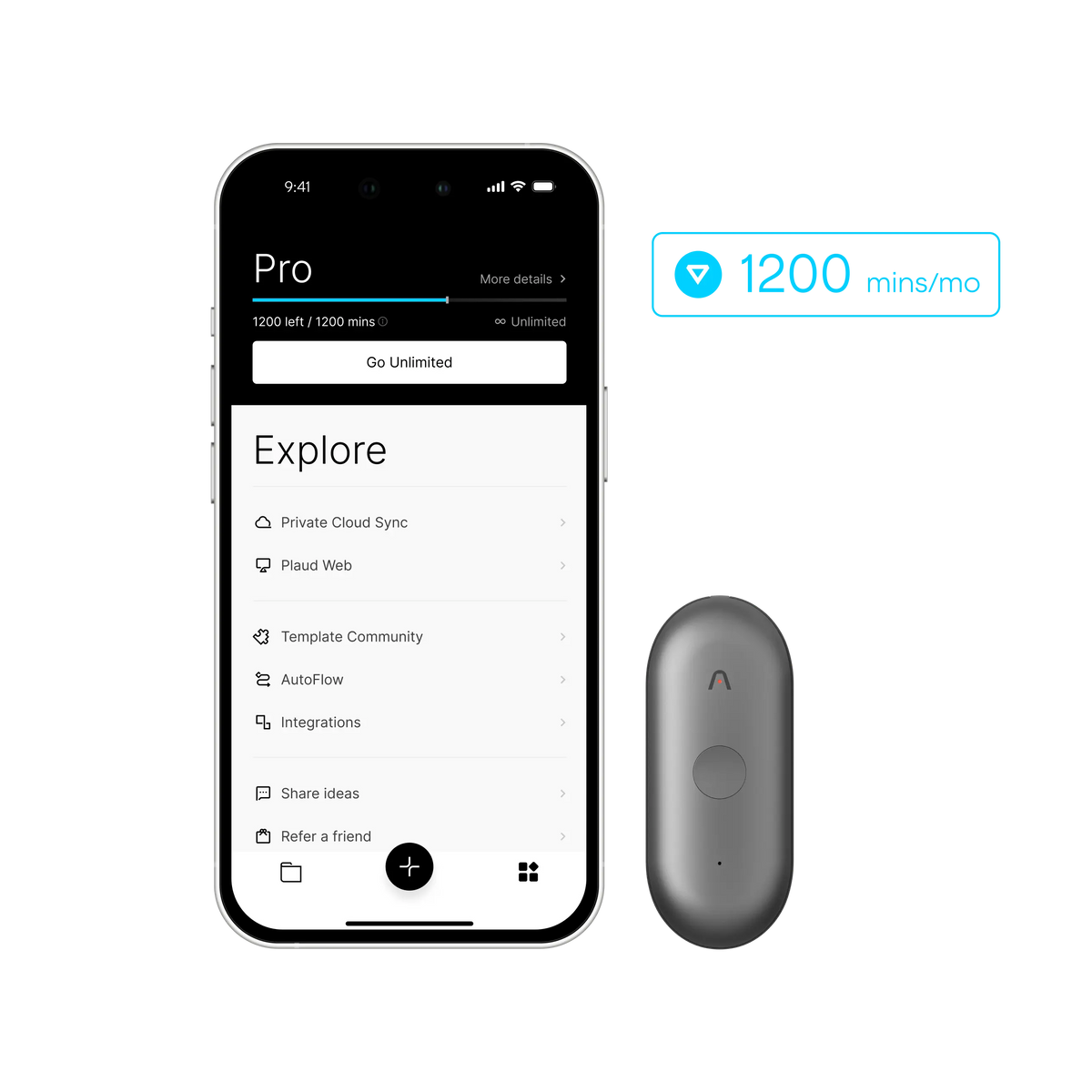 Plaud NotePin S & AI Annual Pro Plan
