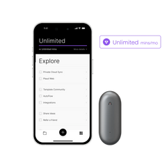 Plaud NotePin & AI Annual Unlimited Plan