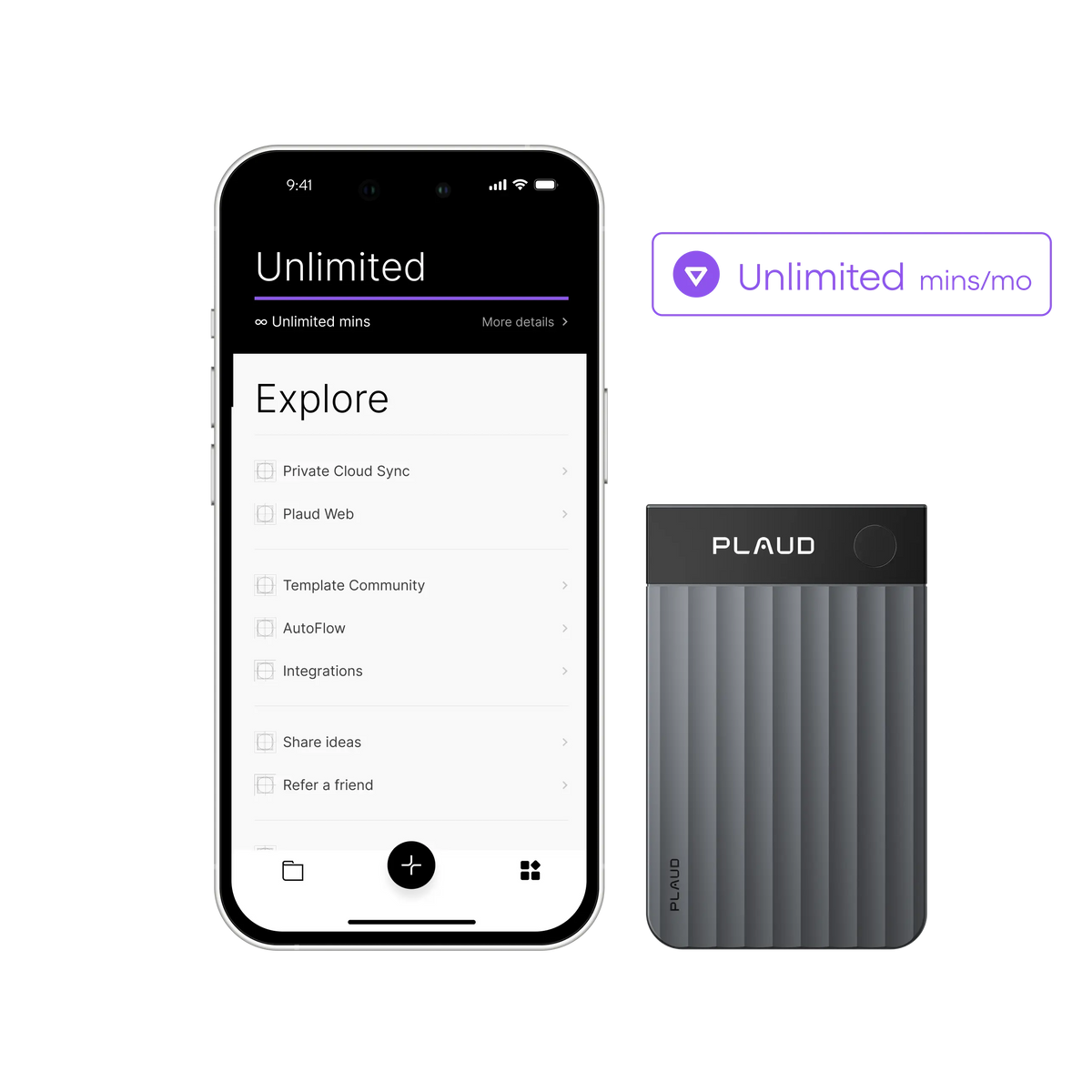 Plaud Note Pro & Al Annual Unlimited Plan
